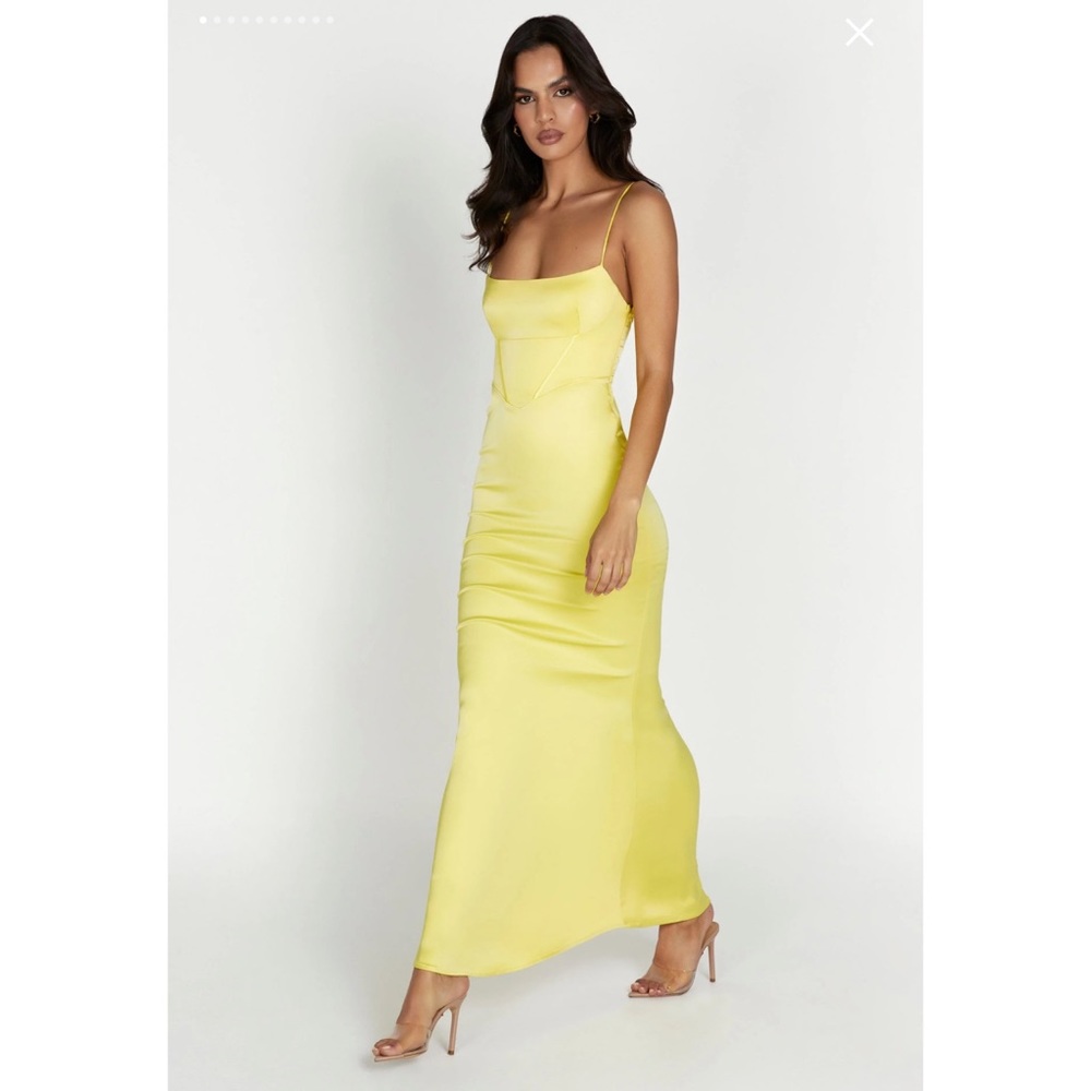 Meshki DESIRIE Corset Maxi Dress - Lemon
